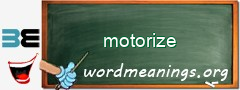 WordMeaning blackboard for motorize